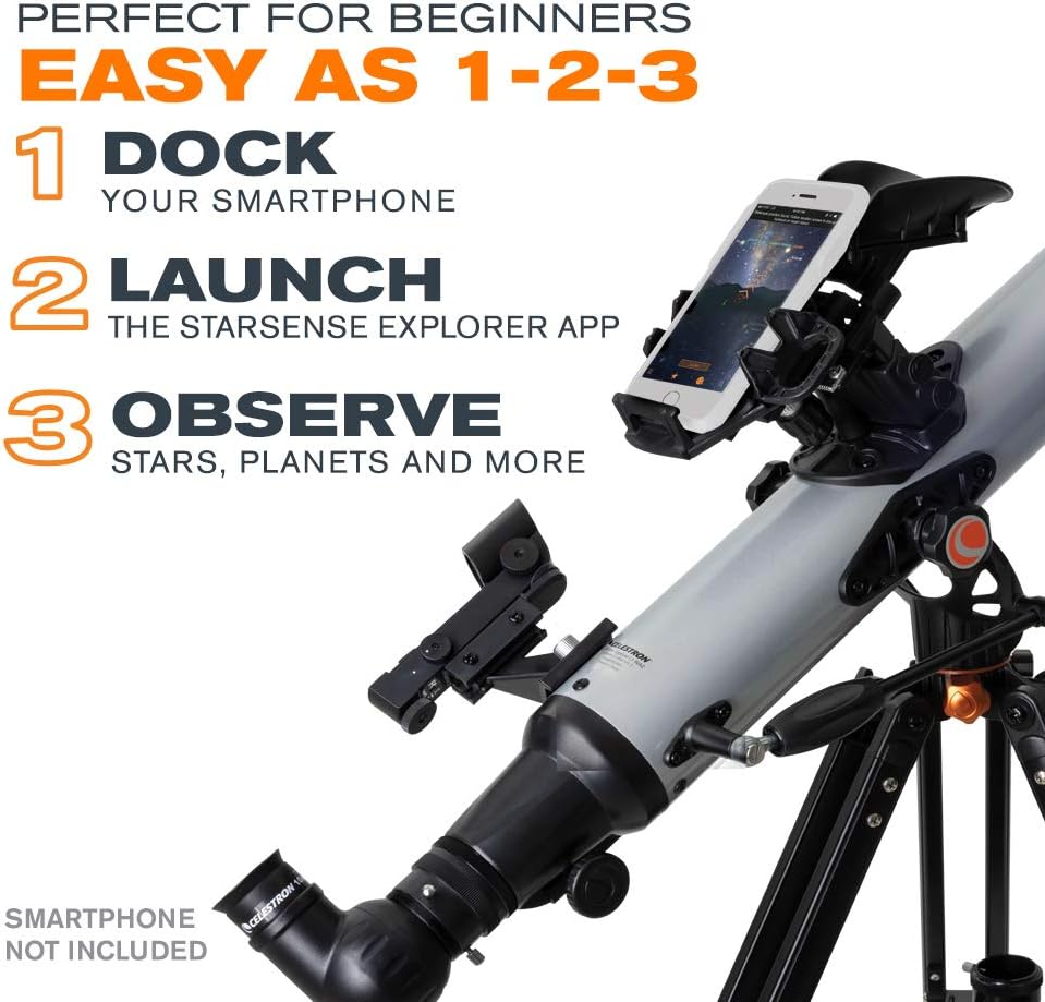 Celestron 22451 StarSense Explorer LT80AZ Smartphone-App-fähiges Dobson-Tischteleskop mit StarSense-