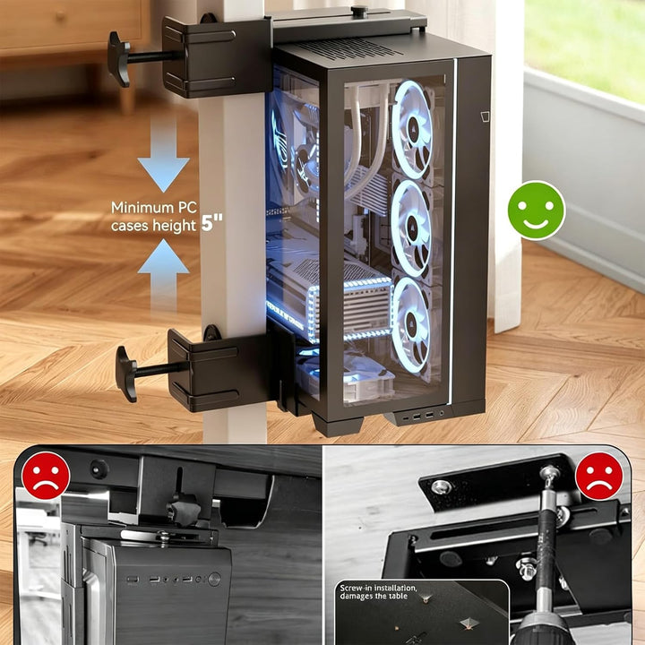 PC-Halterung unter dem Schreibtisch, Under Desk PC Mount