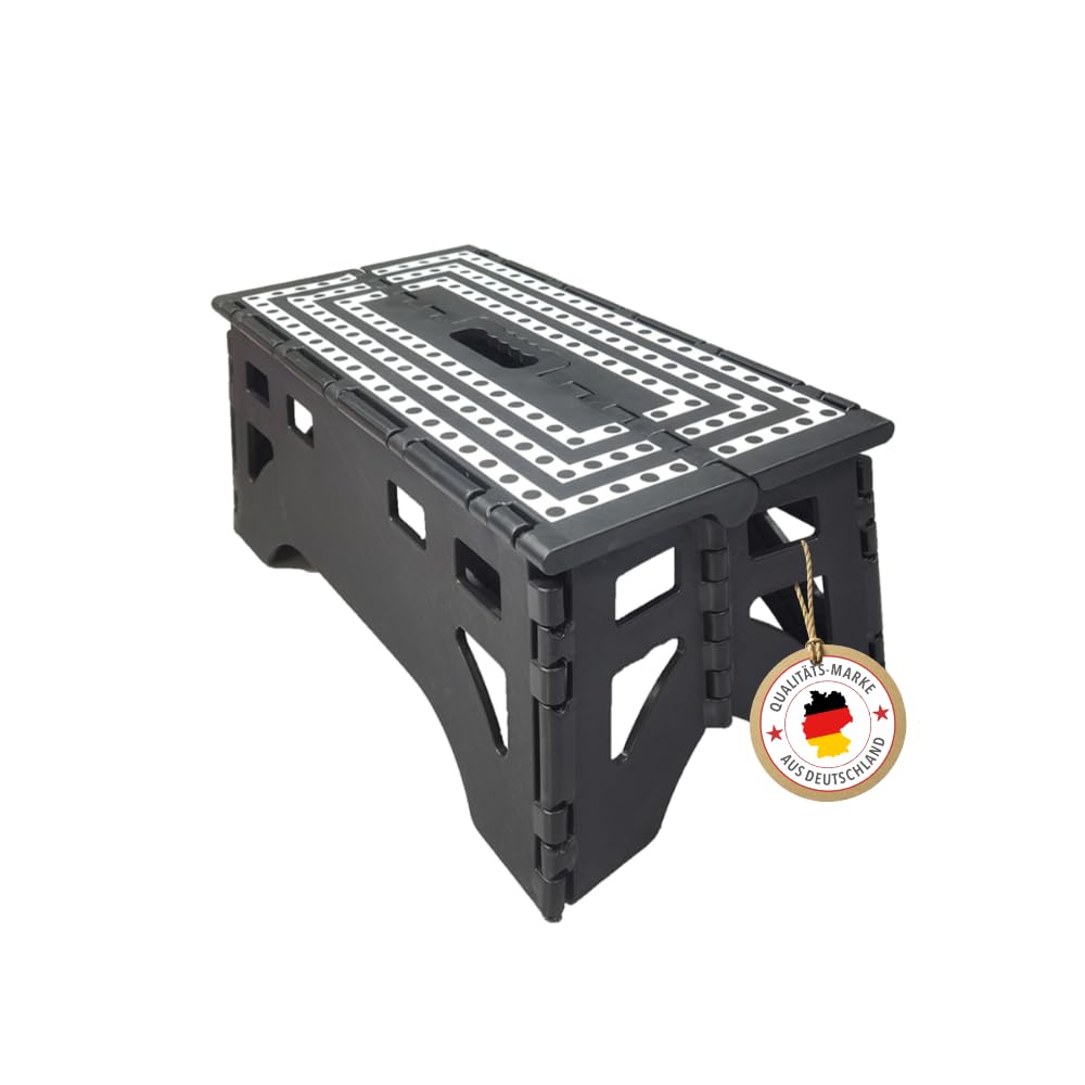 Klappbarer Tritthocker XL, bis 350 kg belastbar, extra grosse Rutschhemmende Standfläche, faltbar, t