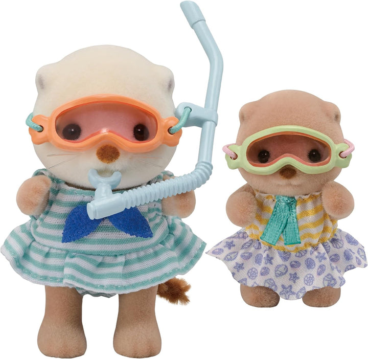 Sylvanian Families 5804 Seeotter Schnorchel Spielset, Set mit Tierfigur, Meerestiere, Spielzeug für