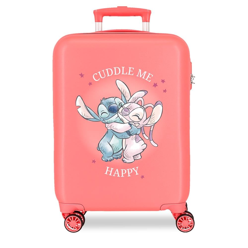 Disney Adorable Stitch Moods Kabinenkoffer, starres ABS, Zahlenschloss an der Seite, 4 Doppelräder,