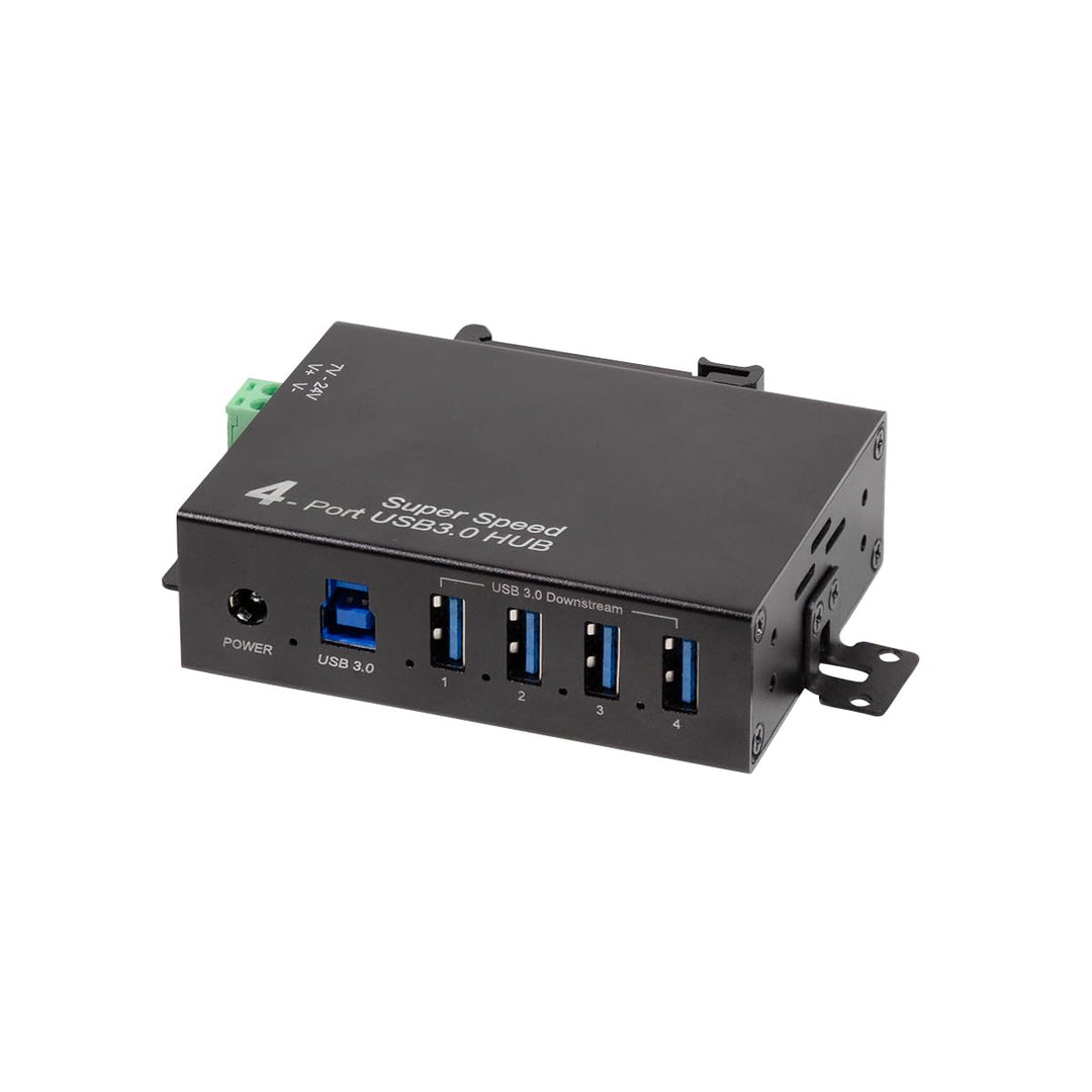 LogiLink 4-Port Hub (USB 3.0) inkl. Netzteil, Industrieausführung, 5 Gbit/s, 10 W, mit Überstrom, Üb
