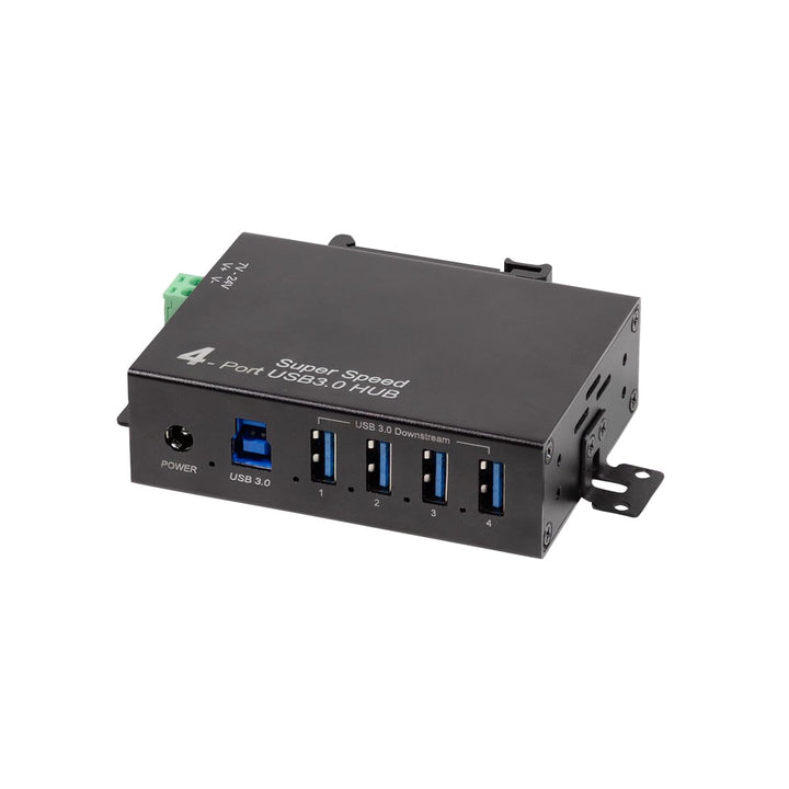 LogiLink 4-Port Hub (USB 3.0) inkl. Netzteil, Industrieausführung, 5 Gbit/s, 10 W, mit Überstrom, Üb