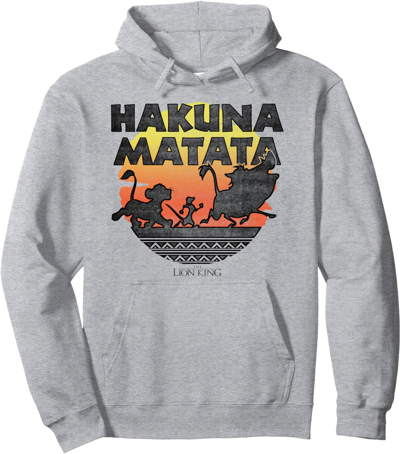 Disney The Lion King Hakuna Matata Sunset Silhouette Poster Pullover Hoodie