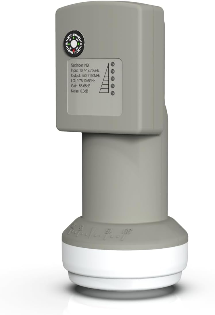 XORO 38,5 cm Camping Satellitenantenne MCA 38 HD Set, inkl. Single LNB mit integriertem Satfinder, 1