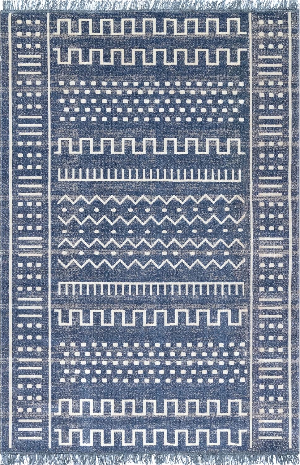 nuLOOM Area Rug, 4' x 6', Blue 4' x 6' (Rectangular) Blau, 4' x 6' (Rectangular) Blau