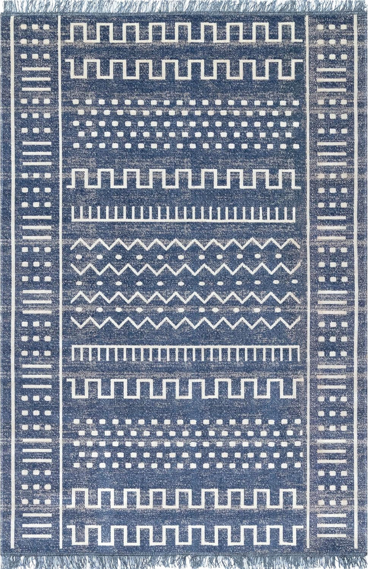 nuLOOM Area Rug, 4' x 6', Blue 4' x 6' (Rectangular) Blau, 4' x 6' (Rectangular) Blau