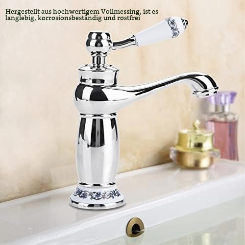 G1/2" Antikes Messing Mischbatterie Wasserhahn Waschbecken Bad Armatur Bronze Heisses Kaltes Wasser