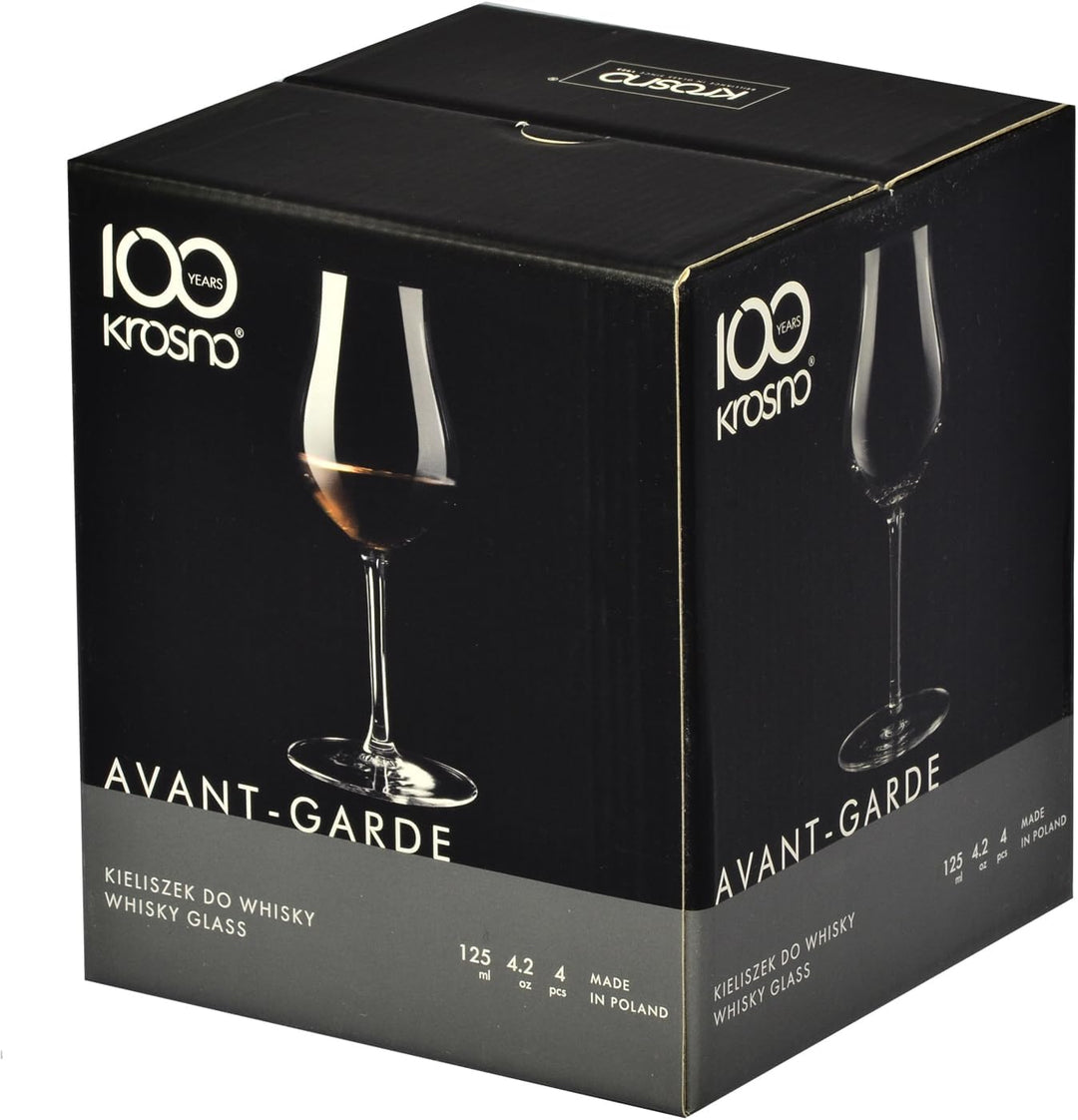 Krosno Brandy Cognac Snifter Gläser Rum Verkostung Geschenk-Set | 4er-Set | 110 ml | Avant-Garde Kol