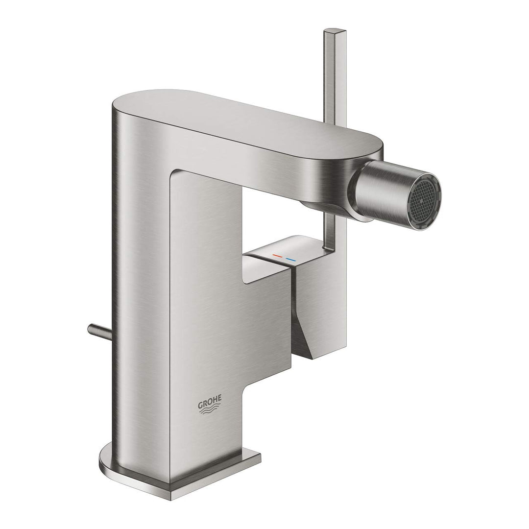 GROHE Plus | Badarmatur - Einhand-Wannenbatterie | mit Temperaturbegrenzer | supersteel | 33553DC3 S