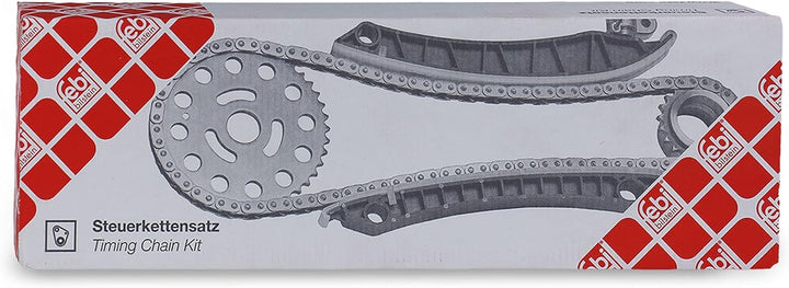 febi bilstein 30410 Steuerkettensatz für Nockenwelle, mit Gleitschienen und Kettenspanner , 1 Stück