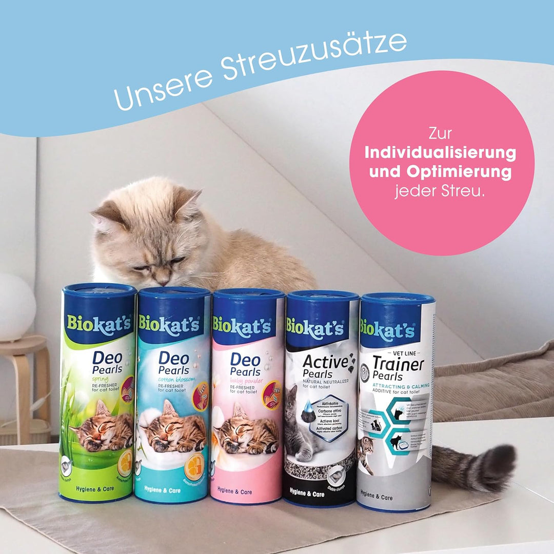 Biokat's Deo Pearls Baby Powder - Streuzusatz mit Duft für Frische und feste Klumpen in der Katzento