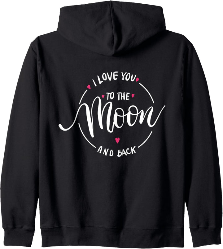 Backprint I love you to the moon and back Kapuzenjacke