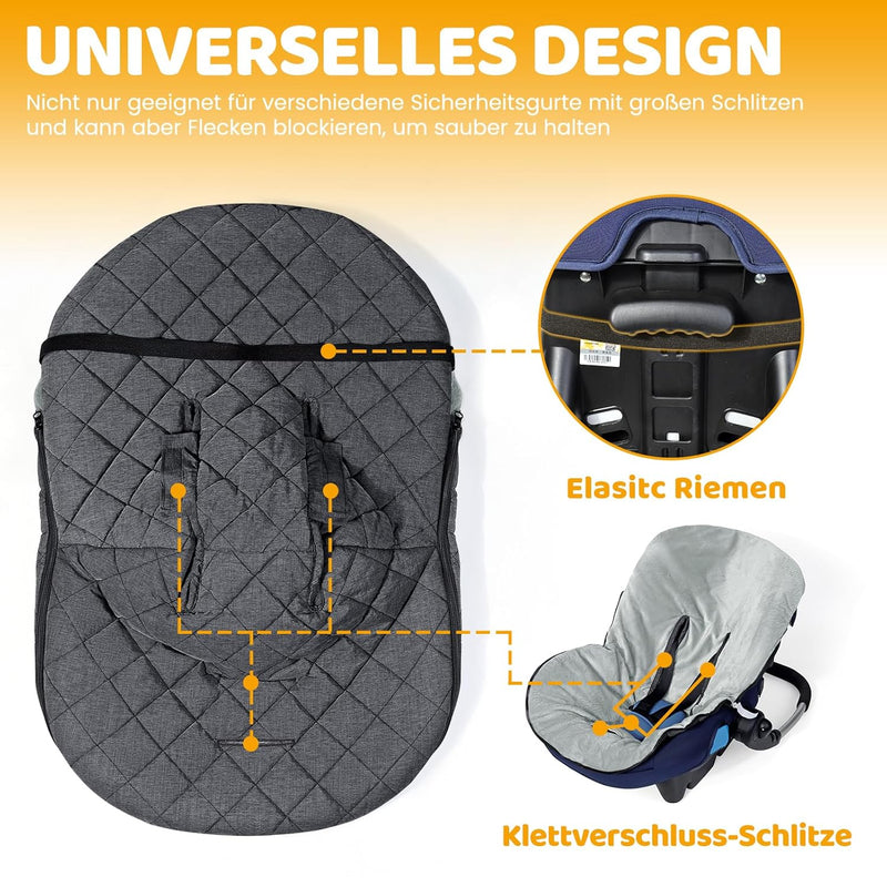 Orzbow Winter Baby Fusssack für Babyschale,Frühjahr Universal Einschlagdecke für Autositz & Maxi-Cos