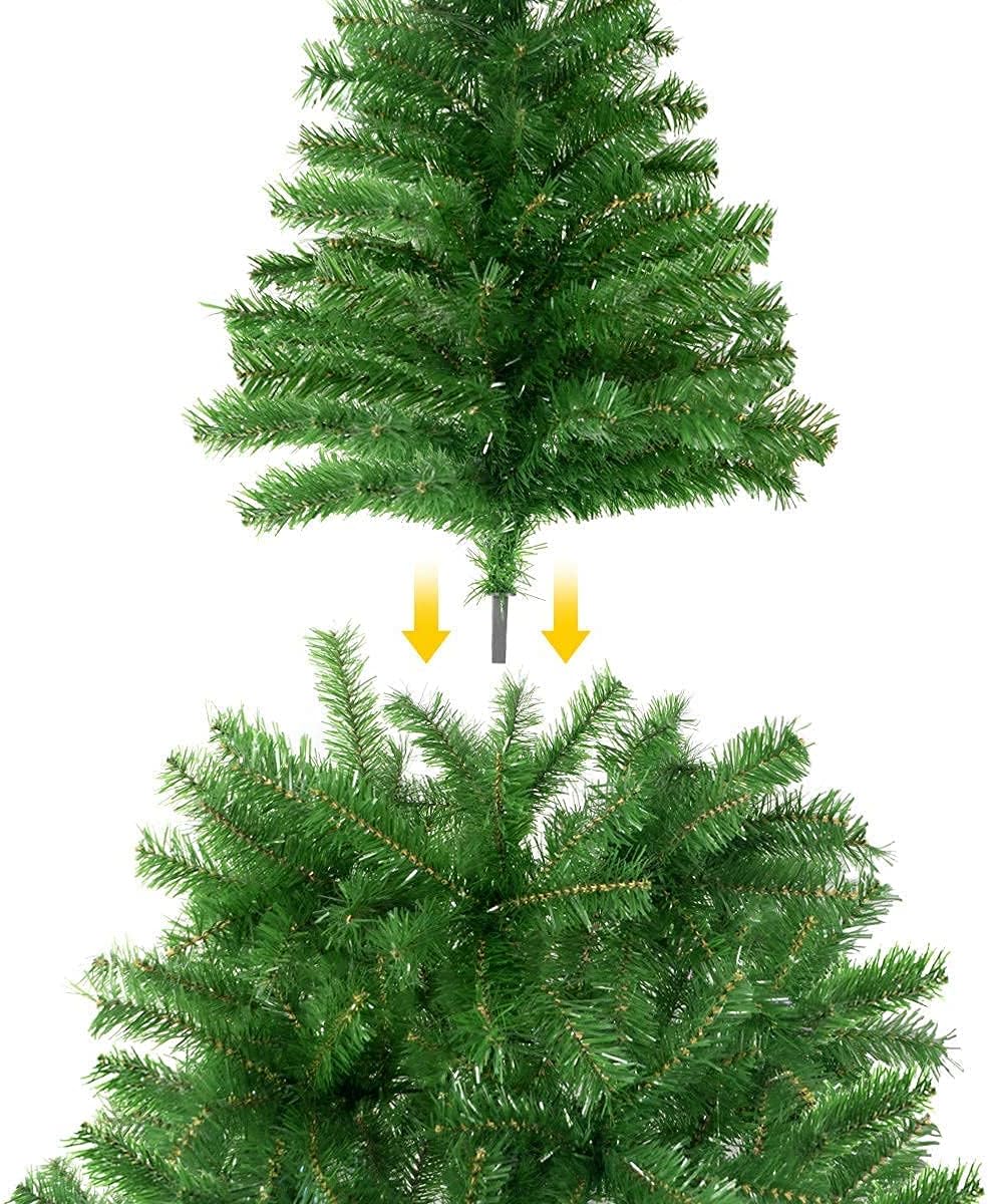 SOLAGUA NAVIDAD Künstlicher Weihnachtsbaum, Lametta-Blatt-Tanne 120–210cm Bäume mit Metallunterstütz