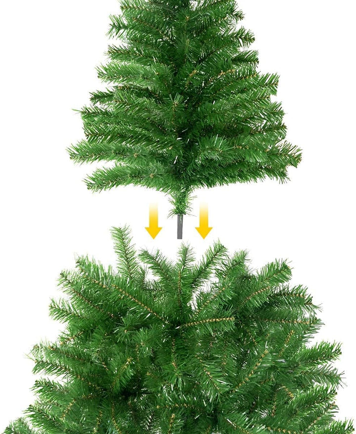 SOLAGUA NAVIDAD Künstlicher Weihnachtsbaum, Lametta-Blatt-Tanne 120–210cm Bäume mit Metallunterstütz