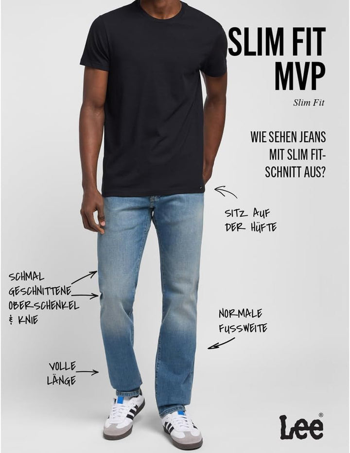 Lee Herren Slim Fit MVP Jeans 27W / 32L Lenny, 27W / 32L Lenny