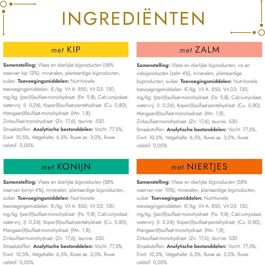 Gourmet Gold Les Mousselines Mahlzeiten für erwachsene Katzen, Geschmacksrichtungen wählbar Poulet 8