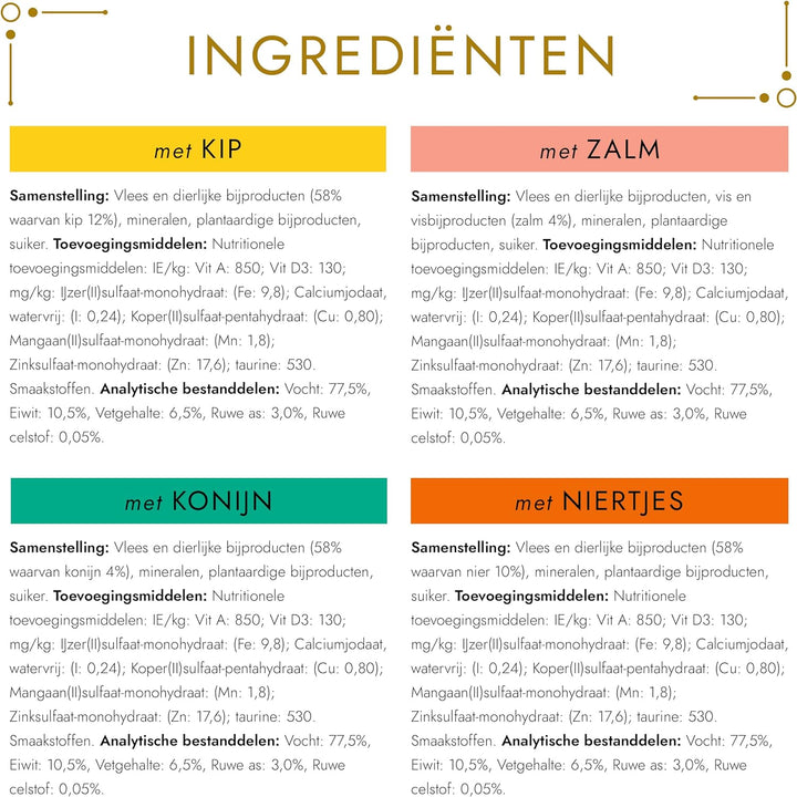 Gourmet Gold Les Mousselines Mahlzeiten für erwachsene Katzen, Geschmacksrichtungen wählbar Poulet 8
