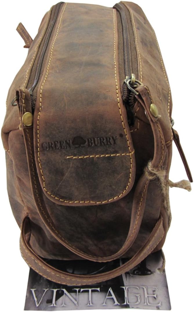 Greenburry Vintage Kulturbeutel Leder 23 cm