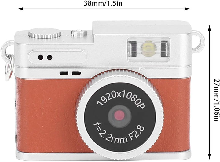 Annadue Keychain Kamera 1080p HD mit Halskette und Blitz, Tragbarem Reiseschreiber, Anti Loss Kamera