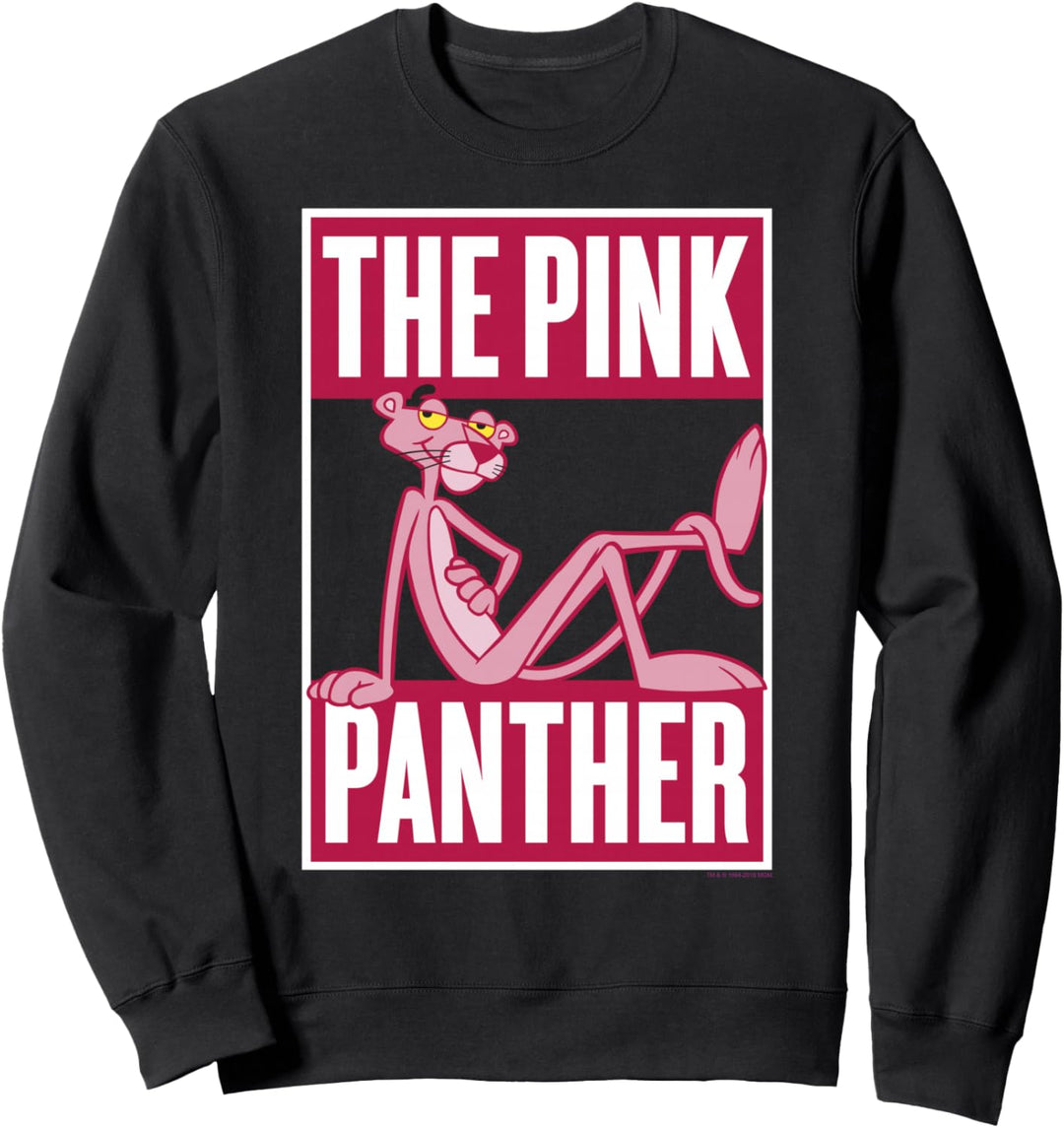 Pink Panther Casual Brick Logo Portrait Sweatshirt