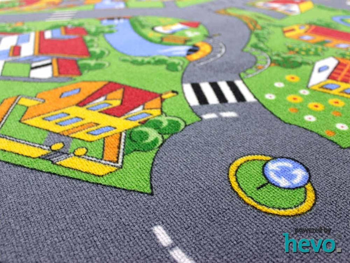 HEVO Stadt Land Fluss Teppich | Kinderteppich | Spielteppich 200x300 cm, 200x300 cm