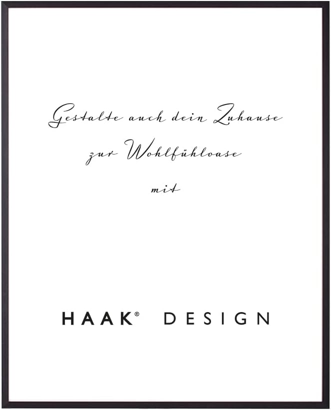 HaakDesign schmaler Bilderrahmen Alena Aluminium Alubilderrahmen 50 x 100 cm Schwarz (matt) Fotorahm