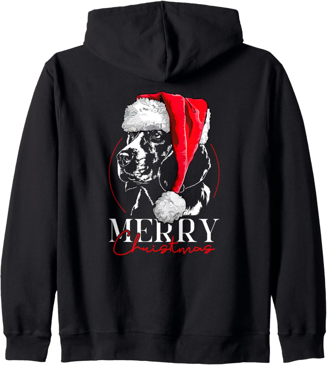 Lustiger Santa Beagle Merry Christmas Weihnachten Hunde Kapuzenjacke