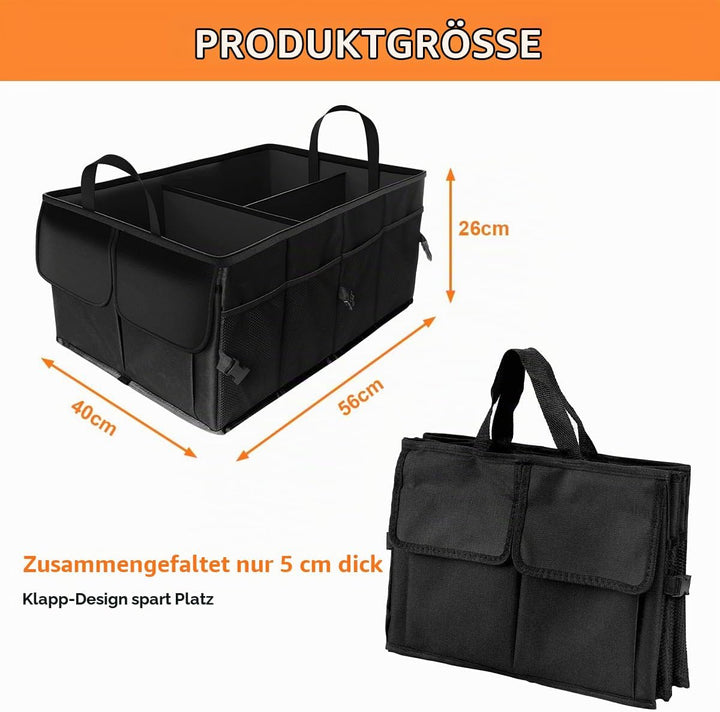 CGEAMDY Kofferraum Organizer Auto, Zusammenklappbarer Auto Organizer Kofferraum, Platzsparend Koffer