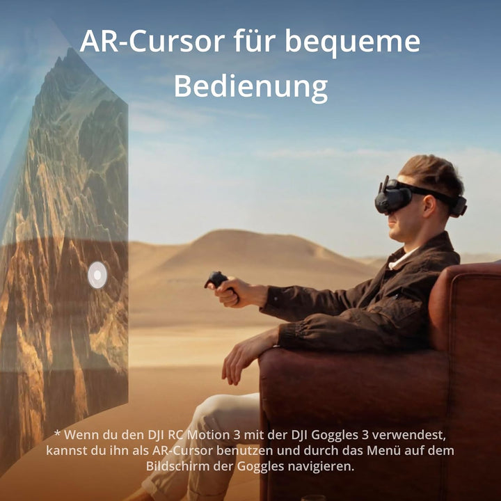 DJI RC Motion 3, FPV Smart-Fernsteuerung mit immersiver Bewegungssteuerung, kompakt und tragbar, One
