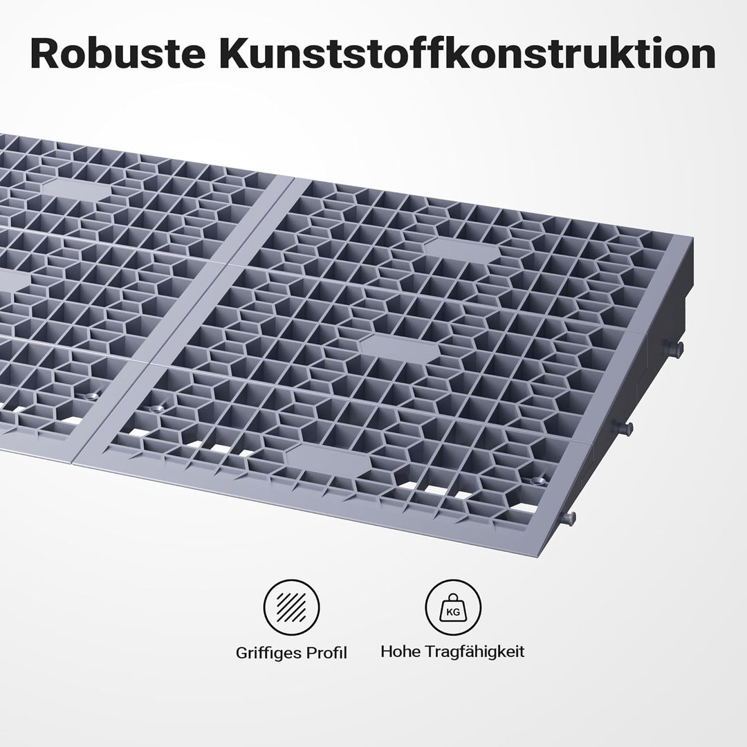 Wiltec Türschwellenrampe in verschiedenen Höhen 0-25/25-50/50-76 mm mit 810 mm Breite für Rollstuhl