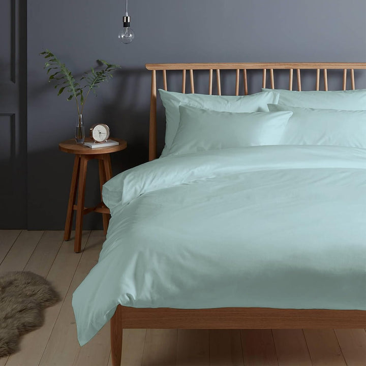 Pizuna 400 Fadenzahl aus Baumwolle Bettwäsche Baby blau, 100% Langstaple Baumwolle Bettbezug und Kis