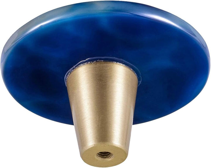 mookaitedecor Satz von 4 Achat Schubladenknopf, Dekorative Möbelknöpfe Möbelgriff für Schublade/Schr