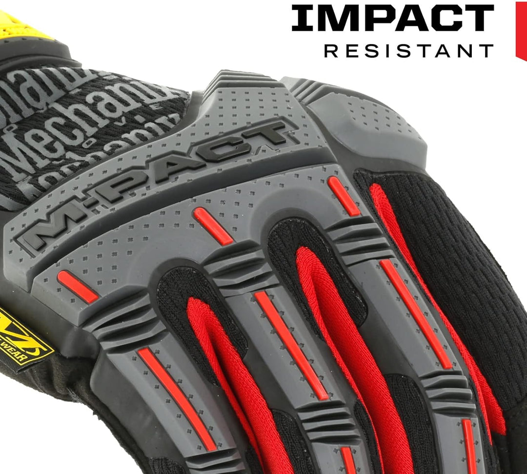 Mechanix Wear Mechanix Herren M-pact® (Medium, Schwarz/Rot) Handschuhe mit Stossschutz, Schwarz/Rot,