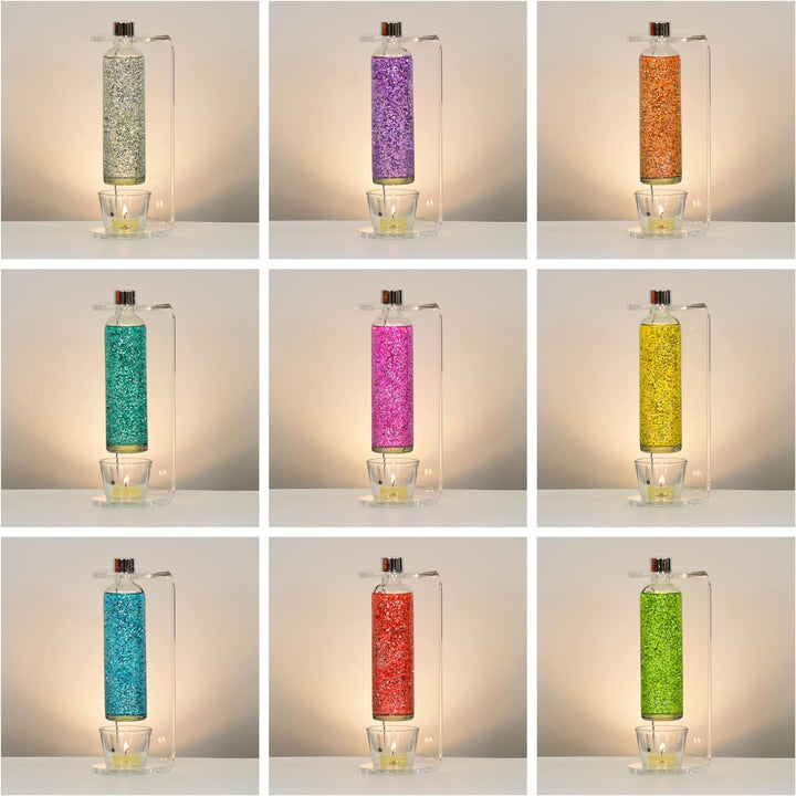 GOOLAMP CandleGlow C1 Glitter Teelicht-Lampe (Hell-Blau), Hell-blau