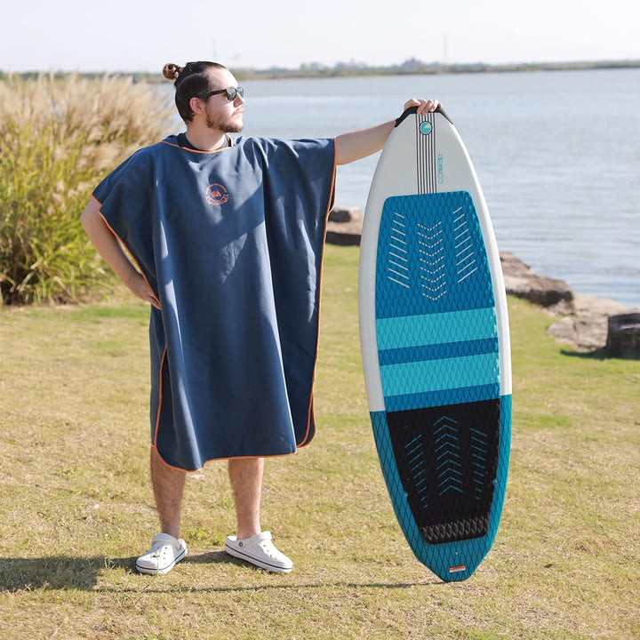 Hiturbo Mikrofaser Handtuch Poncho, Umziehhilfe Strand, Surf Poncho Herren und Damen Changing Robe,