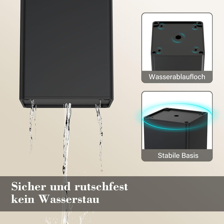 Messerblock ohne Messer, Messerblock mit Borsten Herausnehmbarer, Messerhalter Schwarz Universal für