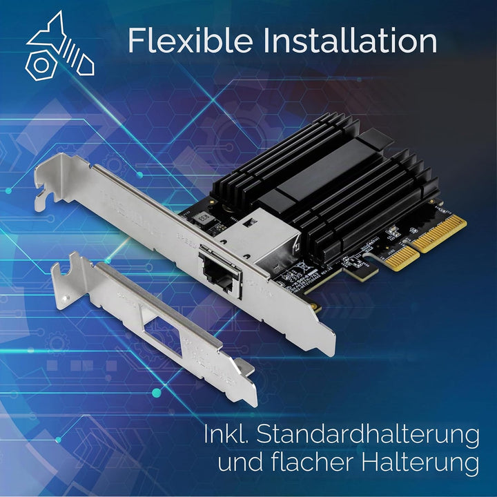 TRENDnet TEG-10GECTX10 Gigabit PCIe Netzwerkadapter, Unterstützt 802.1Q VLAN, Standard- und flache H