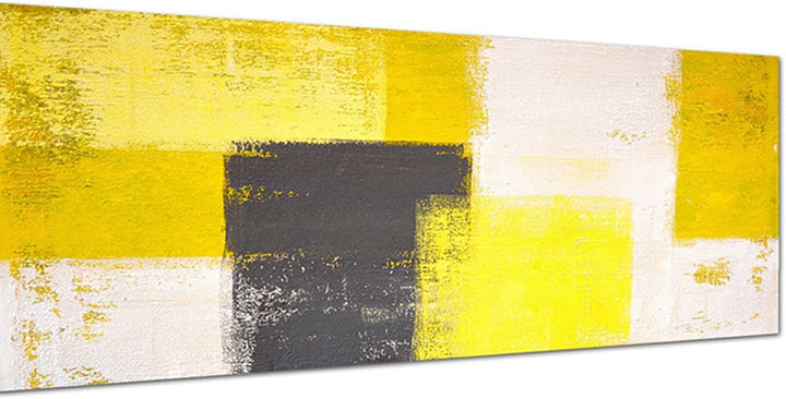 Paul Sinus Art Panoramabild auf Leinwand und Keilrahmen 150x50cm Malerei Gemälde Kunstwerk abstrakt