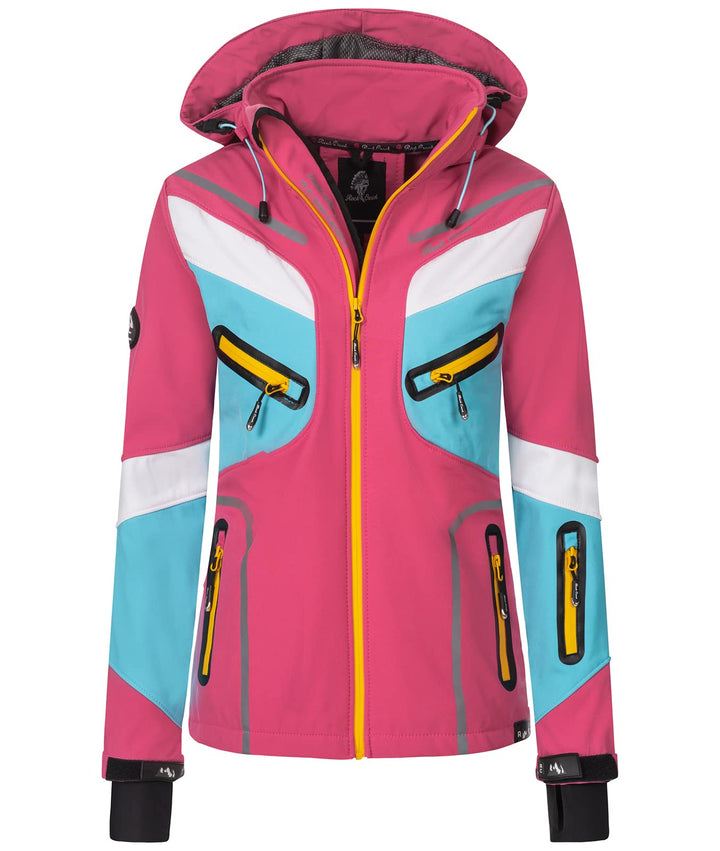 Rock Creek Damen Softshell Jacke Windbreaker D-465 XS Rosa, XS Rosa