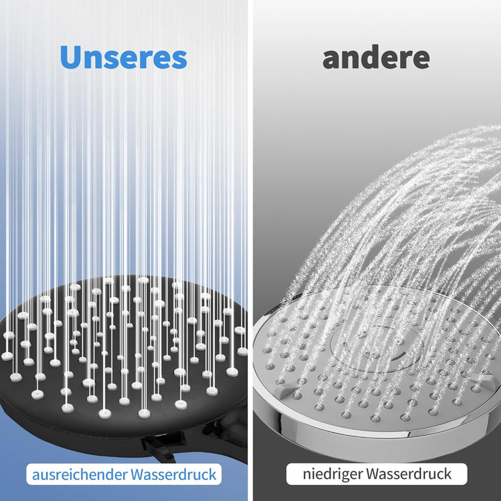 SANYCASA Duschkopf mit Filter 7 Jet Duschkopf mit Schlauch Duschbrause Shower Head Wassersparend Sch