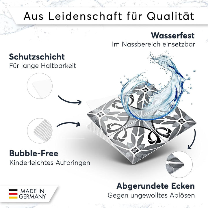 Selbstklebende - [ Bodenfliese - Fliesen für Boden ] - Aufkleber Folie Sticker für Boden-Fliesen - K