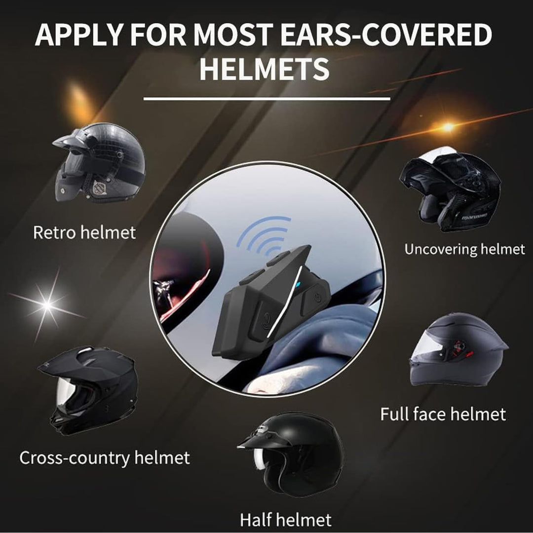 OBEST Motorrad Helm Headset, Motorrad Bluetooth Headset mit BT5.0, Kopfhörer Helm für Musik Lautspre