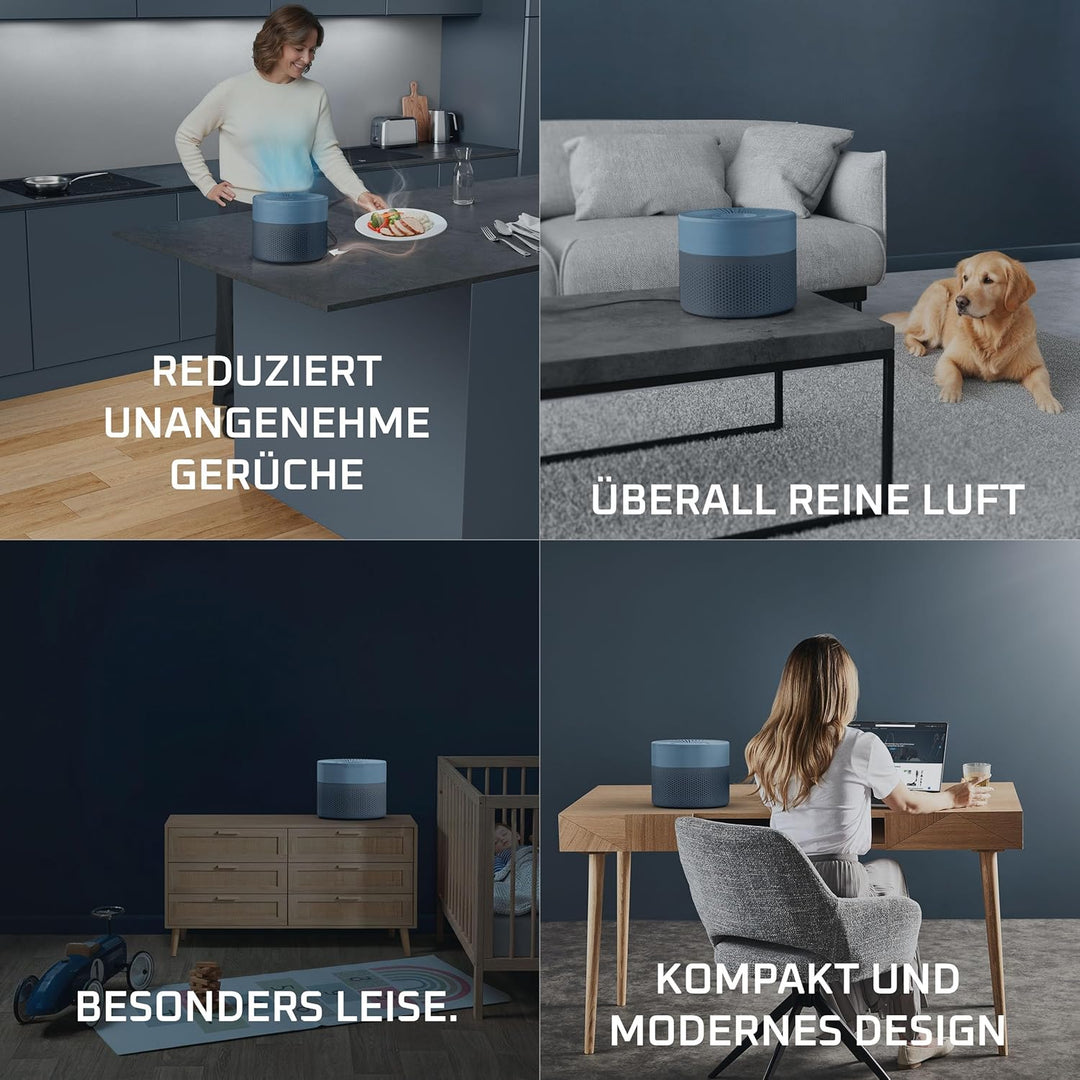 Rowenta Pure Air Mini Luftreiniger, für zu Hause, ultrakompakte Grösse, bis 22 m², extrem leiser Nac