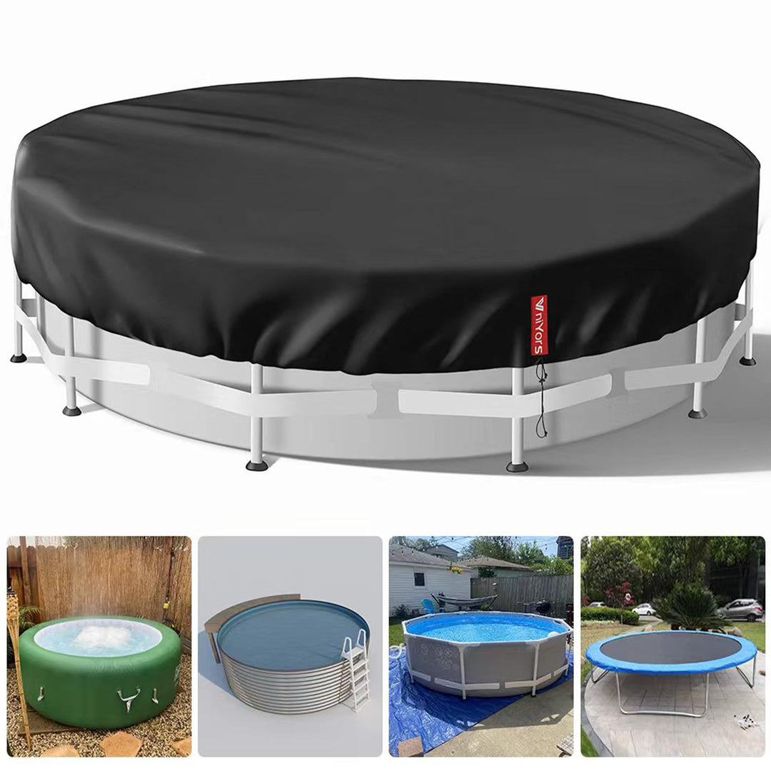 Poolabdeckung Rund 305, Verdicktes 420D Pu Pool Winterabdeckung, UV-Schutz Poolabdeckung Winter mit