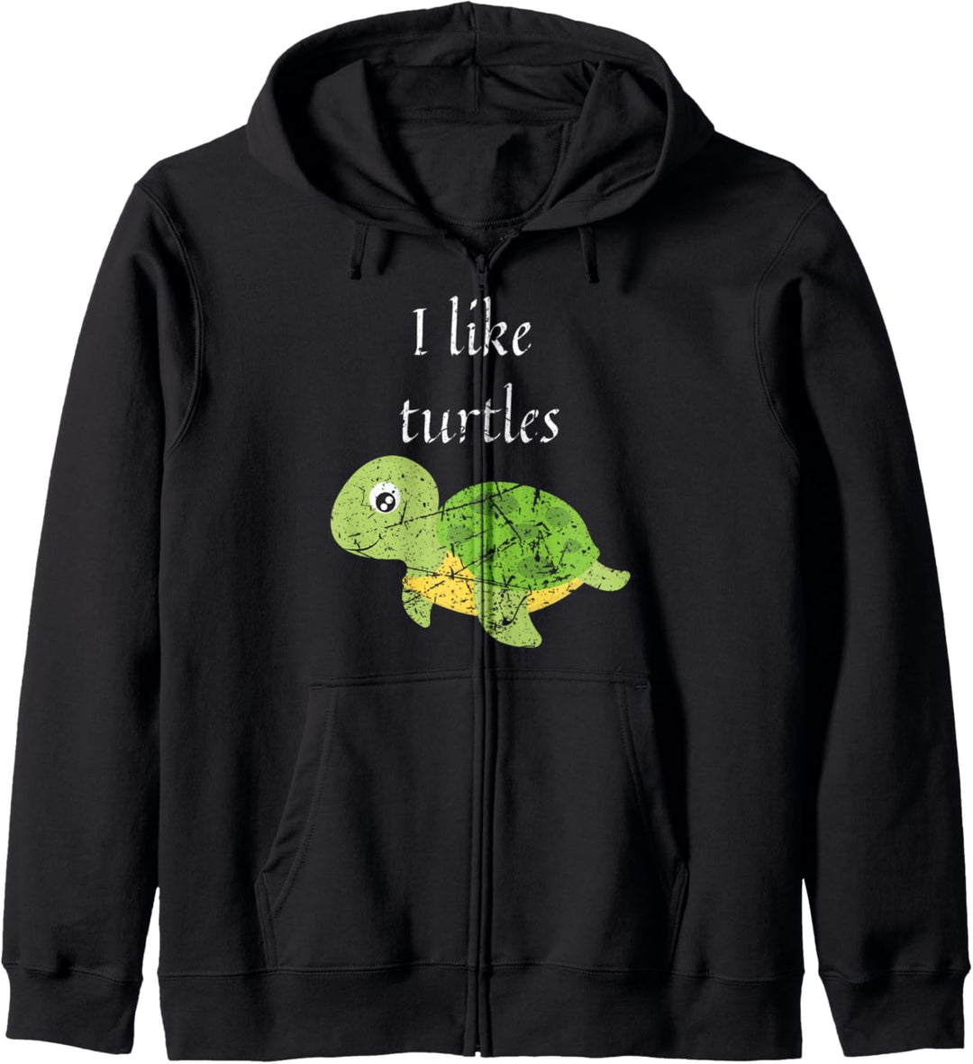 Sea Animal Turtle Ich mag Turtles Reptile Distressed Design Kapuzenjacke