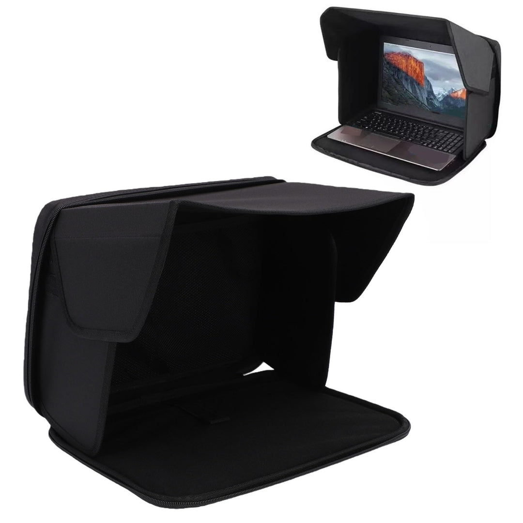12-14 Zoll Laptop-Sonnenschutz-Sichtschutz, Faltbarer, Tragbarer Oxford-Stoff-Displayschutz mit Vers