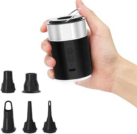 Elektrische Luftpumpe mit 4000mAh Wiederaufladbare Akku Luftpumpe für Luftmatratze & Pool - Mini Luf