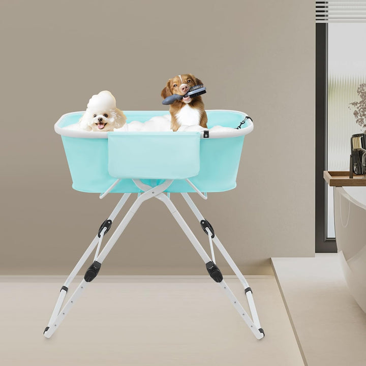 Hundebadewanne ErhöHte ErhöHte & Faltbare Badewanne für Haustiere mit Einstellbarer HöHe, Tragbare B